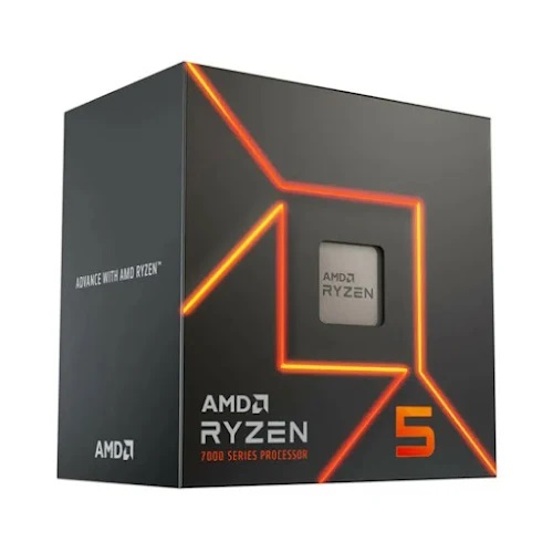 CPU AMD Ryzen 5 7500F (100-100000597BOX) – 6 Nhân 12 Luồng, Xung 5.0GHz, Socket AM5, Hỗ Trợ DDR5 & PCIe 5.0