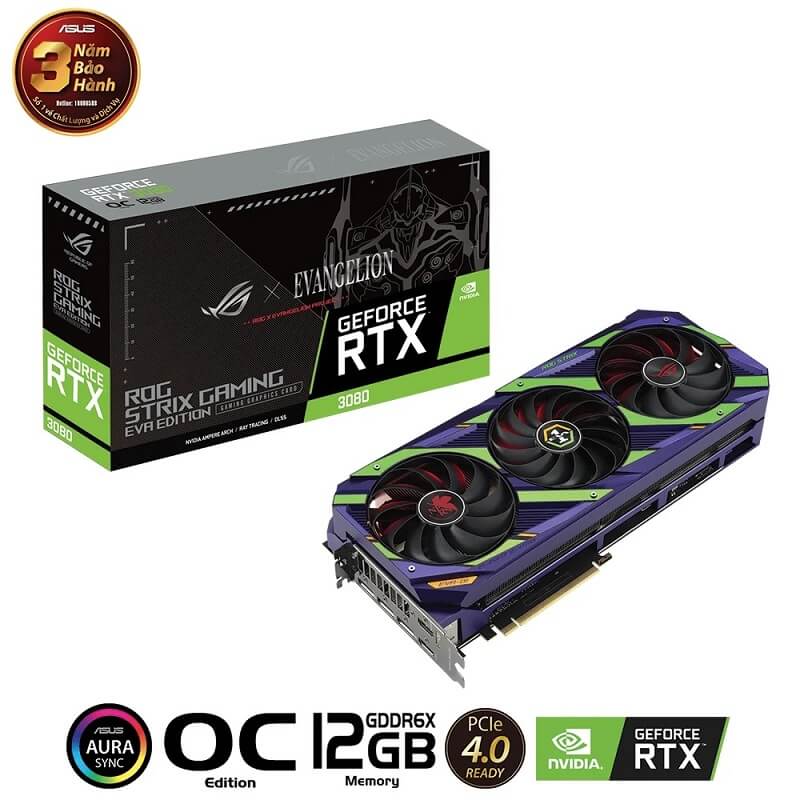 Card màn hình Asus ROG-STRIX-RTX3080-O12G-EVA