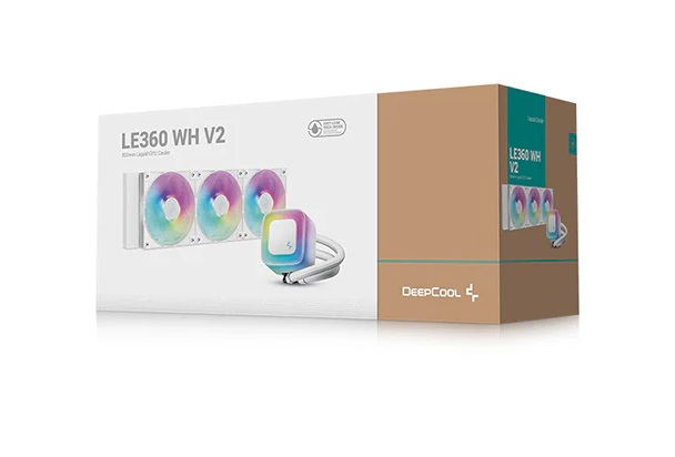 Tản nhiệt nước AIO Deepcool LE360 WH V2 – 3 Quạt 120mm, LED RGB, Phiên Bản Màu Trắng, Làm Mát CPU Hiệu Quả