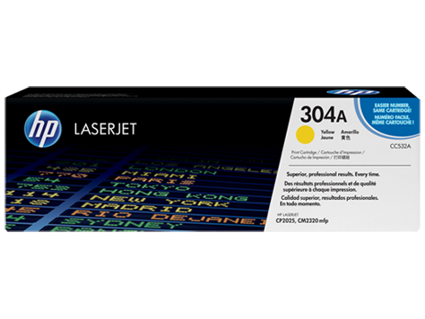 Mực in HP 304A Yellow Original LaserJet Toner Cartridge (CC532A)