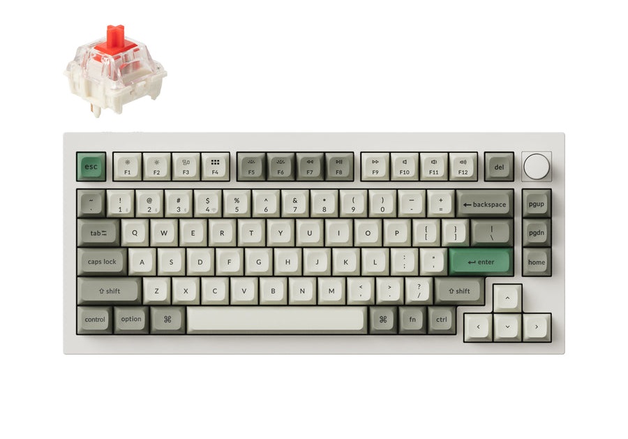 Bàn phím vi tính Keychron Q1M-P3 màu Shell White – Brown Switch, thiết kế cao cấp