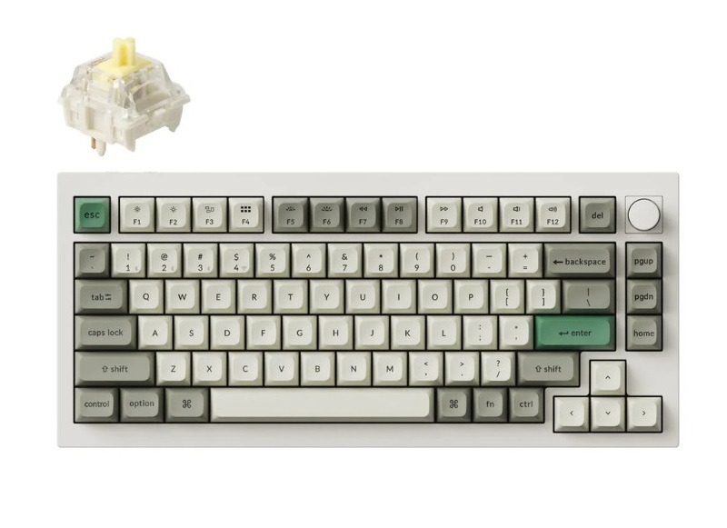 Bàn phím vi tính Keychron Q1M-P4 màu Shell White – Banana Switch, thiết kế cao cấp