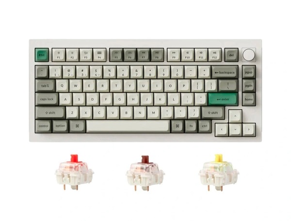 Bàn phím cơ Keychron Q5M-P3 Shell White – Brown Switch, thiết kế cao cấp