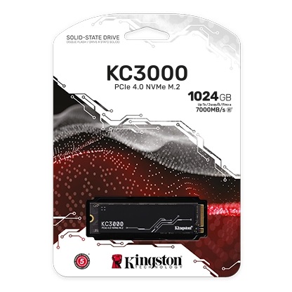 Ổ cứng Kingston SSD 1024GB M.2 NVMe PCIe Gen4 – đọc 7000MB/s ghi 6000MB/s (SKC3000S/1024G)