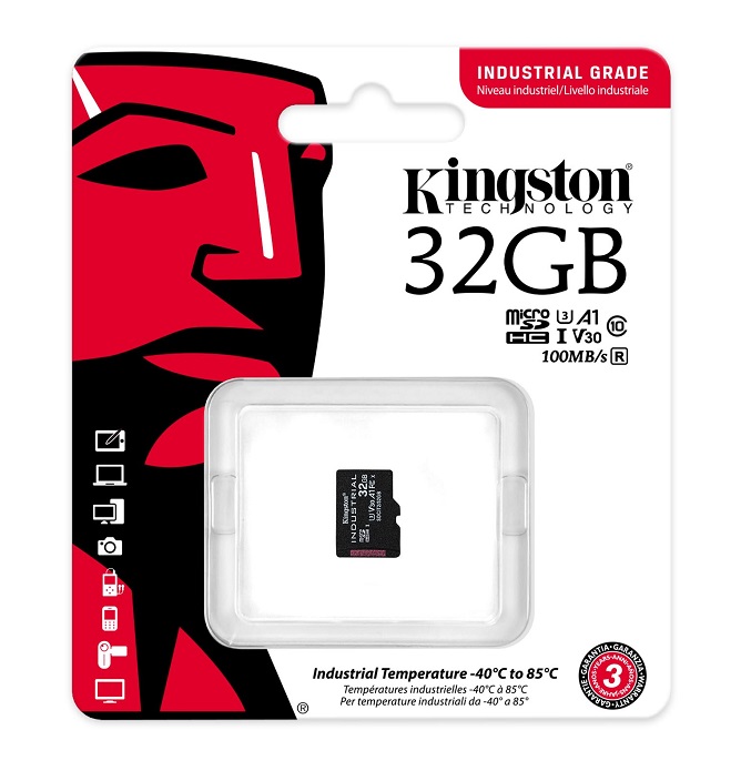 Thẻ nhớ Kingston Industrial microSDHC 32GB pSLC C10 A1 kèm SD Adapter (SDCIT2/32GB)