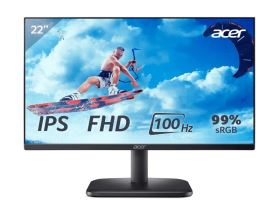 Màn Hình ACER EK221Q E3 (UM.WE1SV.301) – 21.5 inch Full HD, Tấm Nền IPS, Tần Số Quét 100Hz, HDMI/VGA, Màu Đen, Chính Hãng