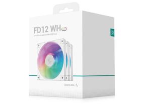 Fan Case Deepcool FD12 WH ARGB (3 in 1) – Bộ 3 quạt ARGB màu trắng, tản nhiệt hiệu quả, hỗ trợ sync mainboard