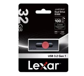 USB Lexar JumpDrive Dual Drive D300 32GB USB 3.2 Gen 1 Type-C & USB-A Chính Hãng (LJDD300032G-BNBNG)